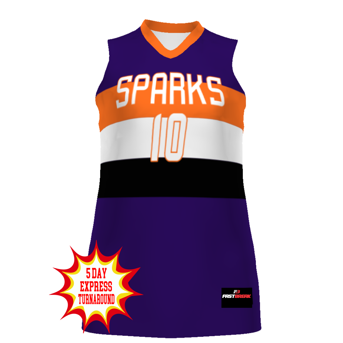 WOMENS LIGHTWEIGHT SUBLIMATED EXPRESS RACERBACK REVERSIBLE JERSEY