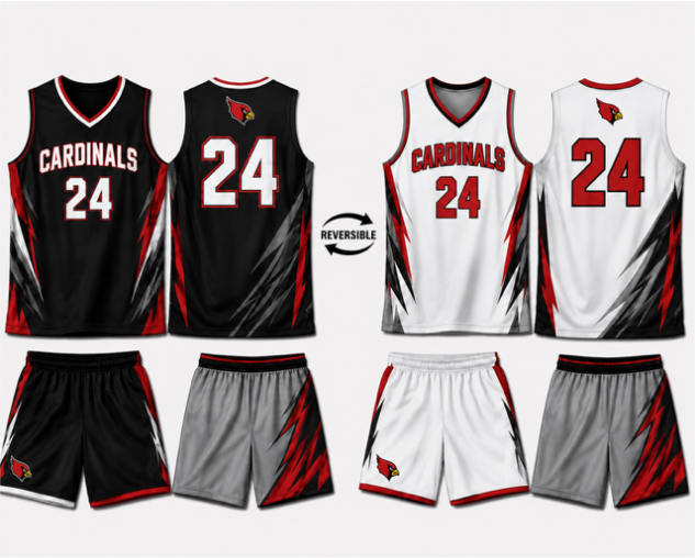 FAST BREAK FastFlex Mens/Youth Reversible Basketball Uniform