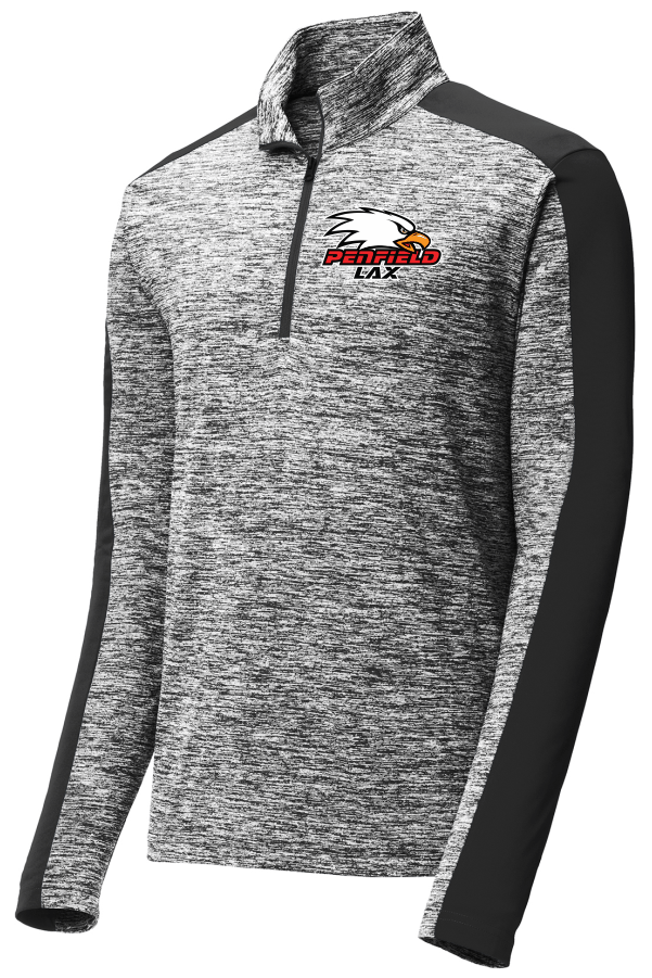 PosiCharge Electric Heather Colorblock 1/4-Zip Pullover ST397