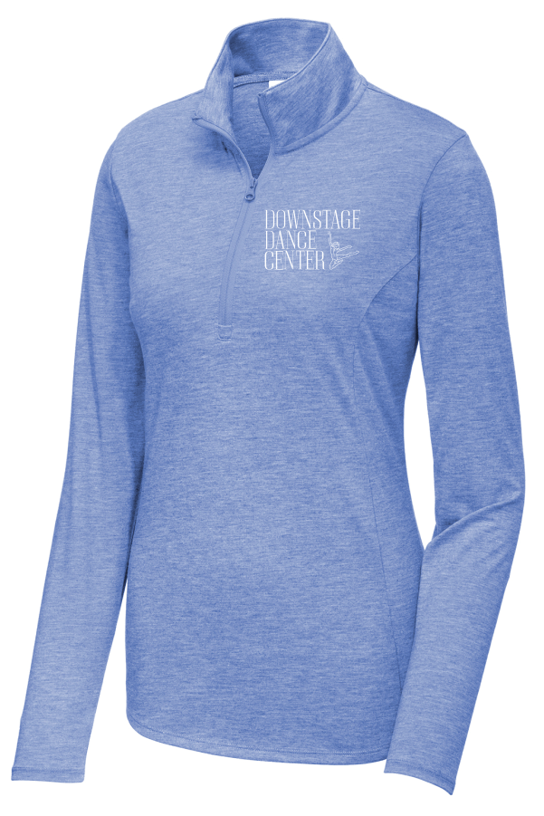 Ladies PosiCharge  Tri-Blend Wicking 1/4-Zip Pullover LST407