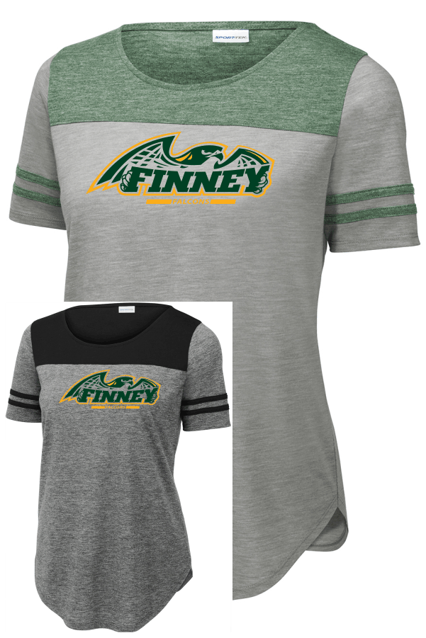 Ladies PosiCharge Tri-Blend Wicking Fan Tee LST403