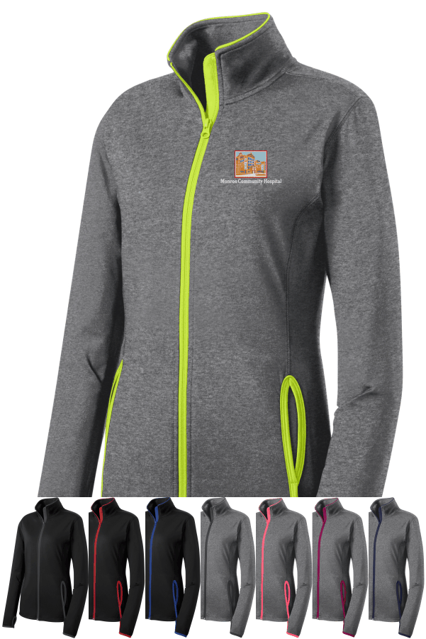 Ladies Sport-Wick Stretch Contrast Full-Zip Jacket LST853