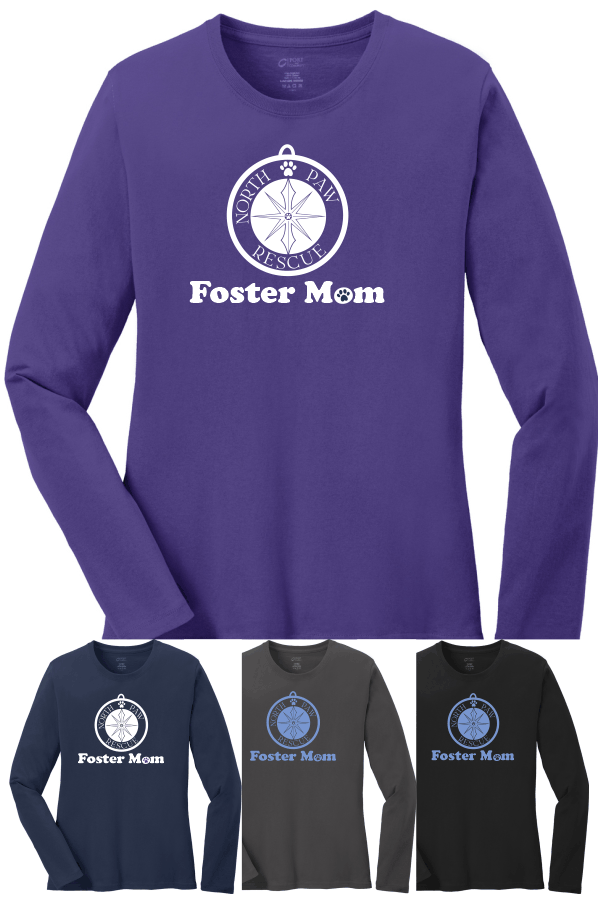 Port & Company Ladies Long Sleeve Core Cotton Tee LPC54LS Foster Mom