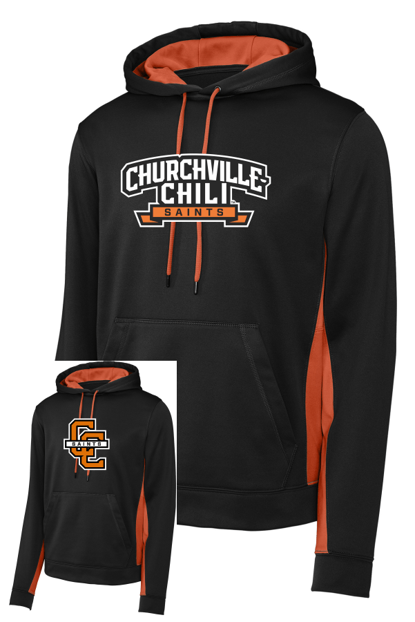 Adult Sport-Wick Fleece Colorblock Hooded Pullover ST235