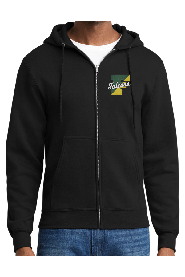 Port & Co Core Fleece Full-Zip Hooded Sweatshirt. PC78ZH