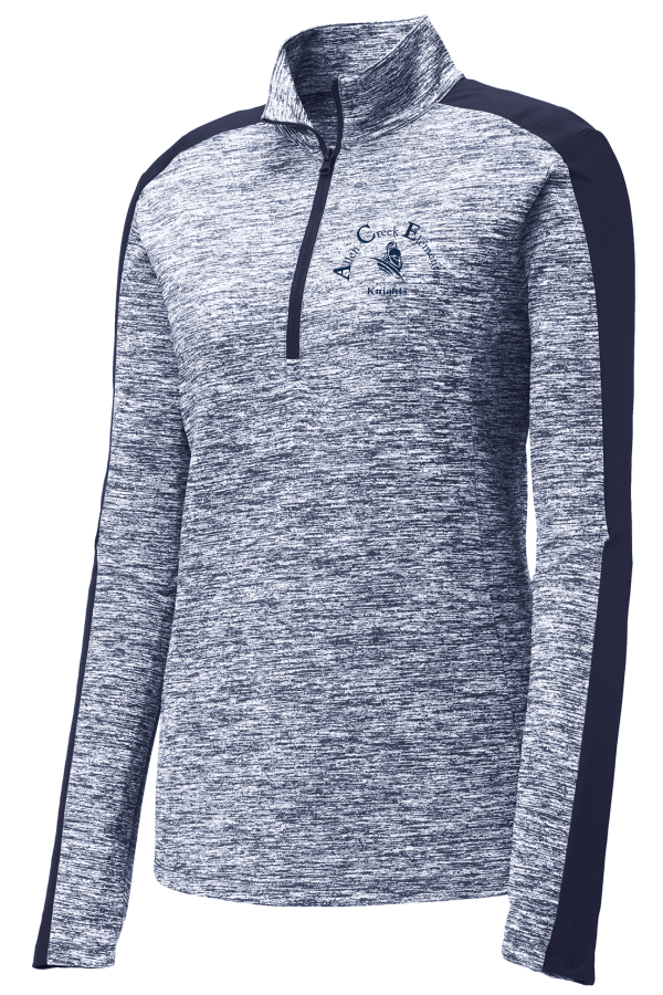 Ladies PosiCharge Electric Heather Colorblock 1/4-Zip Pullover LST397