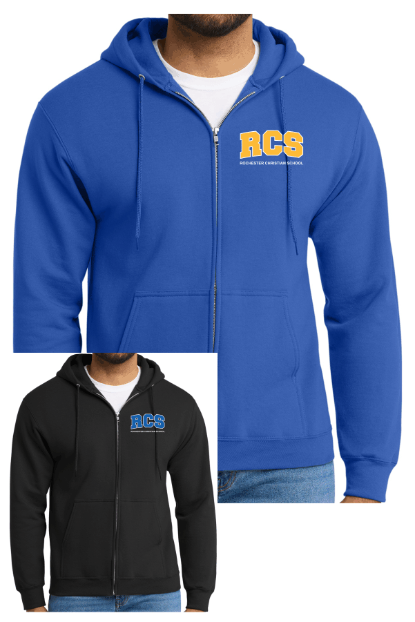 Adult Full-Zip Hooded Sweatshirt. PC78ZH