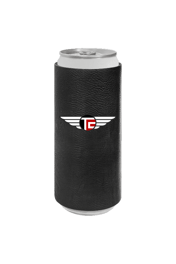 Black/Silver Leatherette Slim Beverage Holder