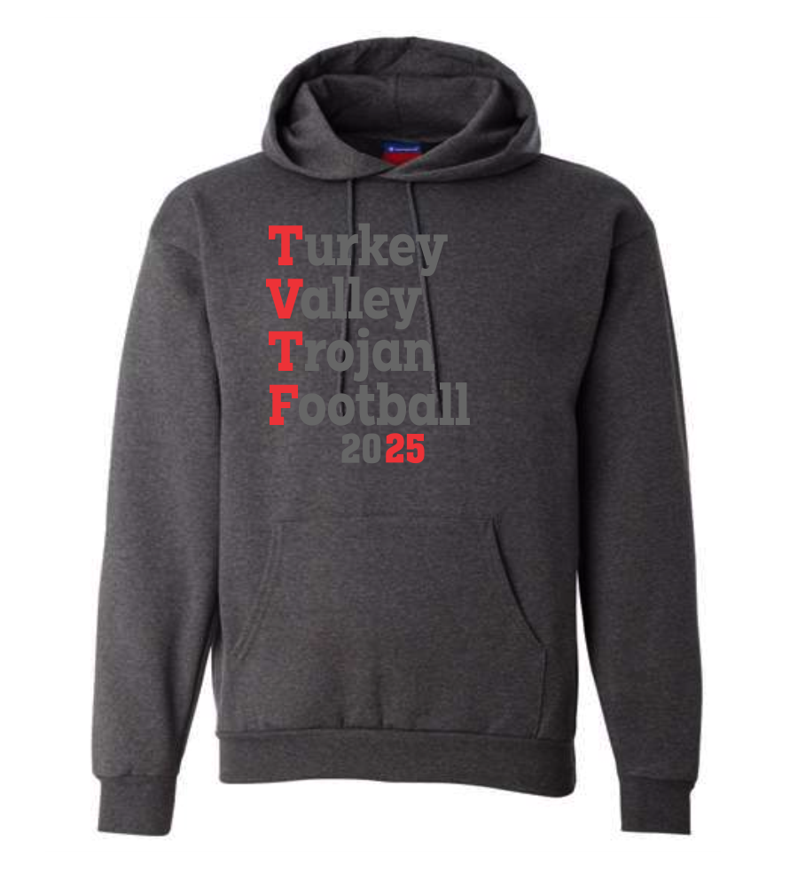 Heather Black- CHAMPION Brand Hooded Sweatshirt