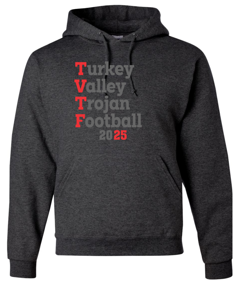 Heather Black - Hooded Sweatshirt