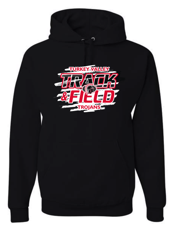 BLACK - Champion Brand Hooded Sweatshirt