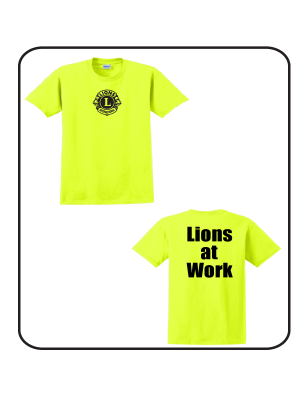 F2-29M Jerzees -LIONS AT WORK- Ultra Cotton 50/50 cotton/poly T-Shirt