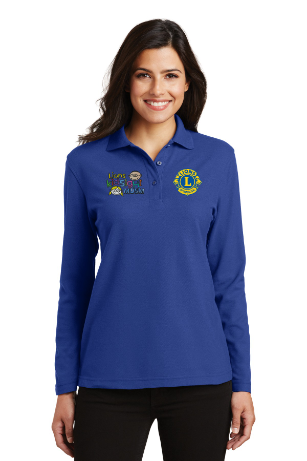 C2-Port Authority Women s Silk Touch Long Sleeve Polo. L500LS