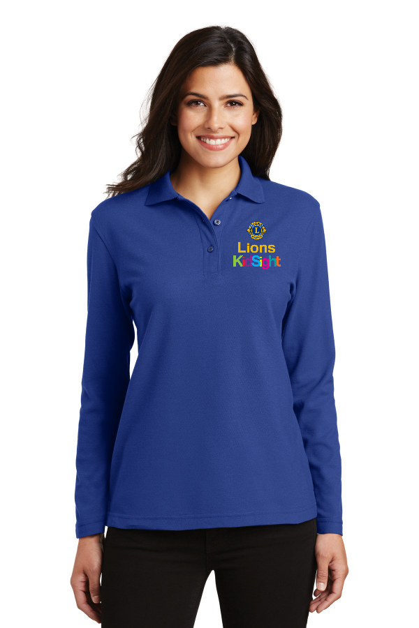 009-KidSight MD5M Port Authority Women s Silk Touch Long Sleeve Polo. L500LS