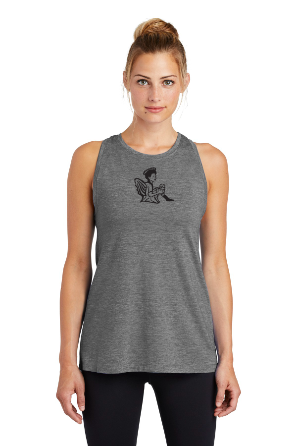 E3a-Sport-Tek Ladies PosiCharge Tri-Blend Wicking Tank. printed on front & back LST402