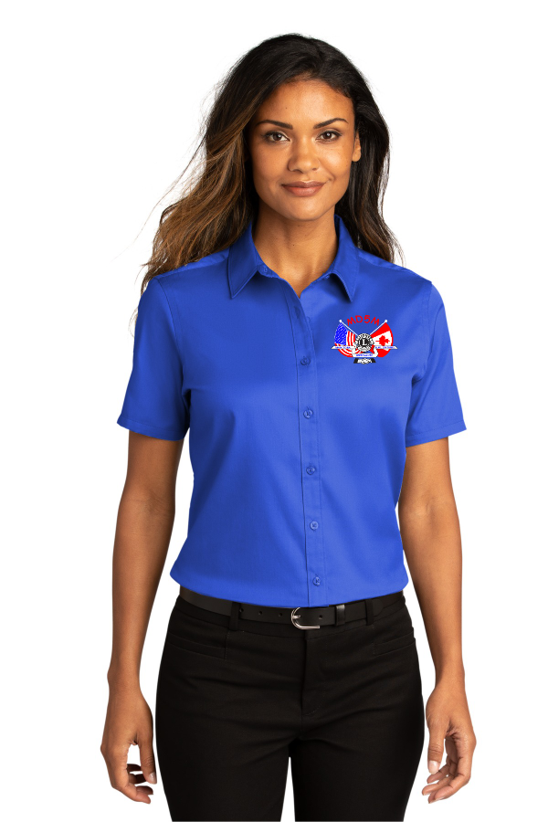 004-Port Authority Ladies Short Sleeve SuperPro ReactTwill Shirt. LW809