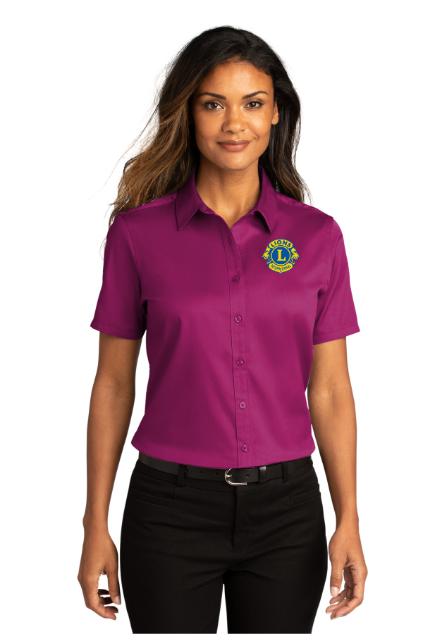 K1-Port Authority Ladies Short Sleeve SuperPro ReactTwill Shirt. LW809