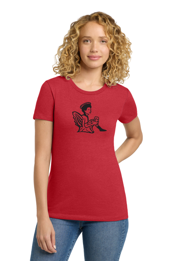E3-Next Level  Women s CVC Tee. Logos printed on front & back NL6610