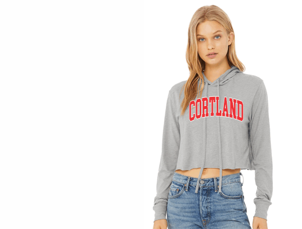 Ladies - BELLA + CANVAS - Women’s Triblend Crop Long Sleeve Hoodie