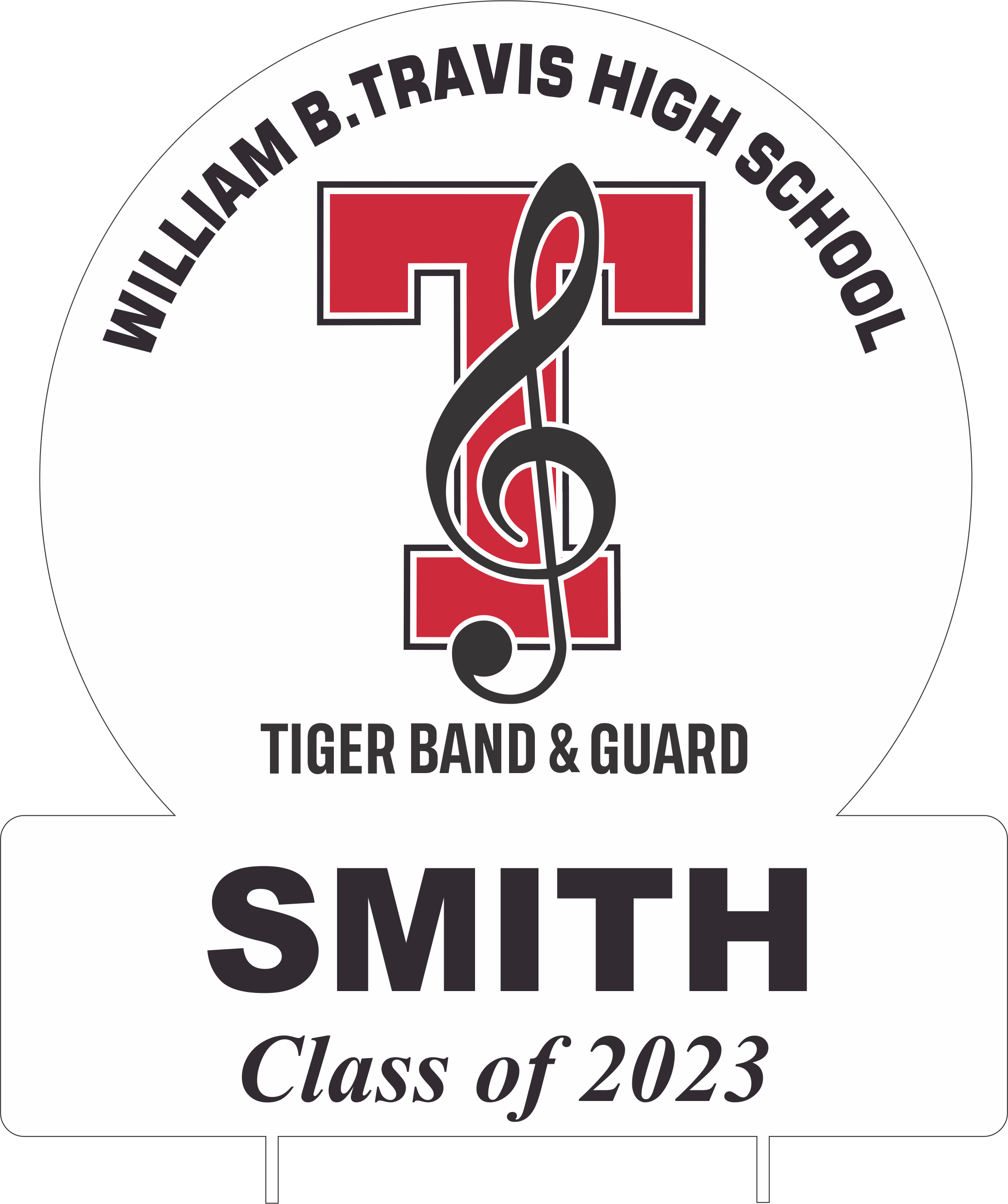 THS Band & Guard Yard Sign