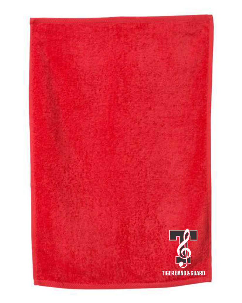 THS Band & Guard Red Deluxe Hemmed Hand Towel