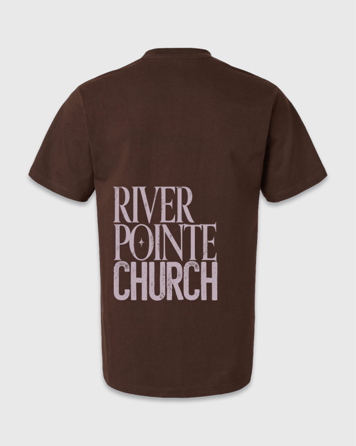 Brown & Purple Boxy T-Shirt