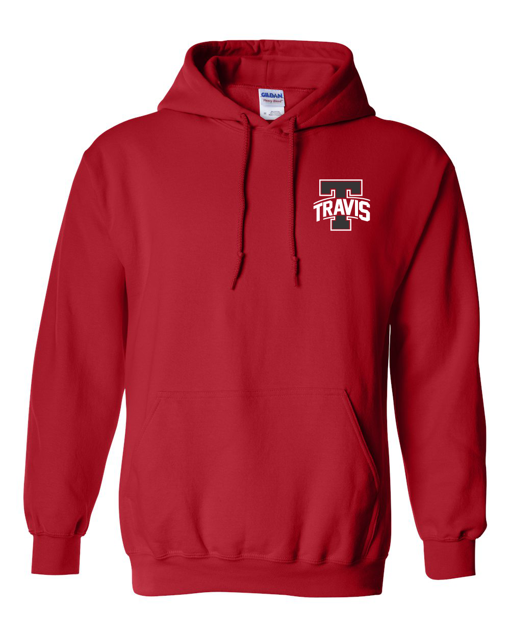 Travis Red Hooded Sweatshirt