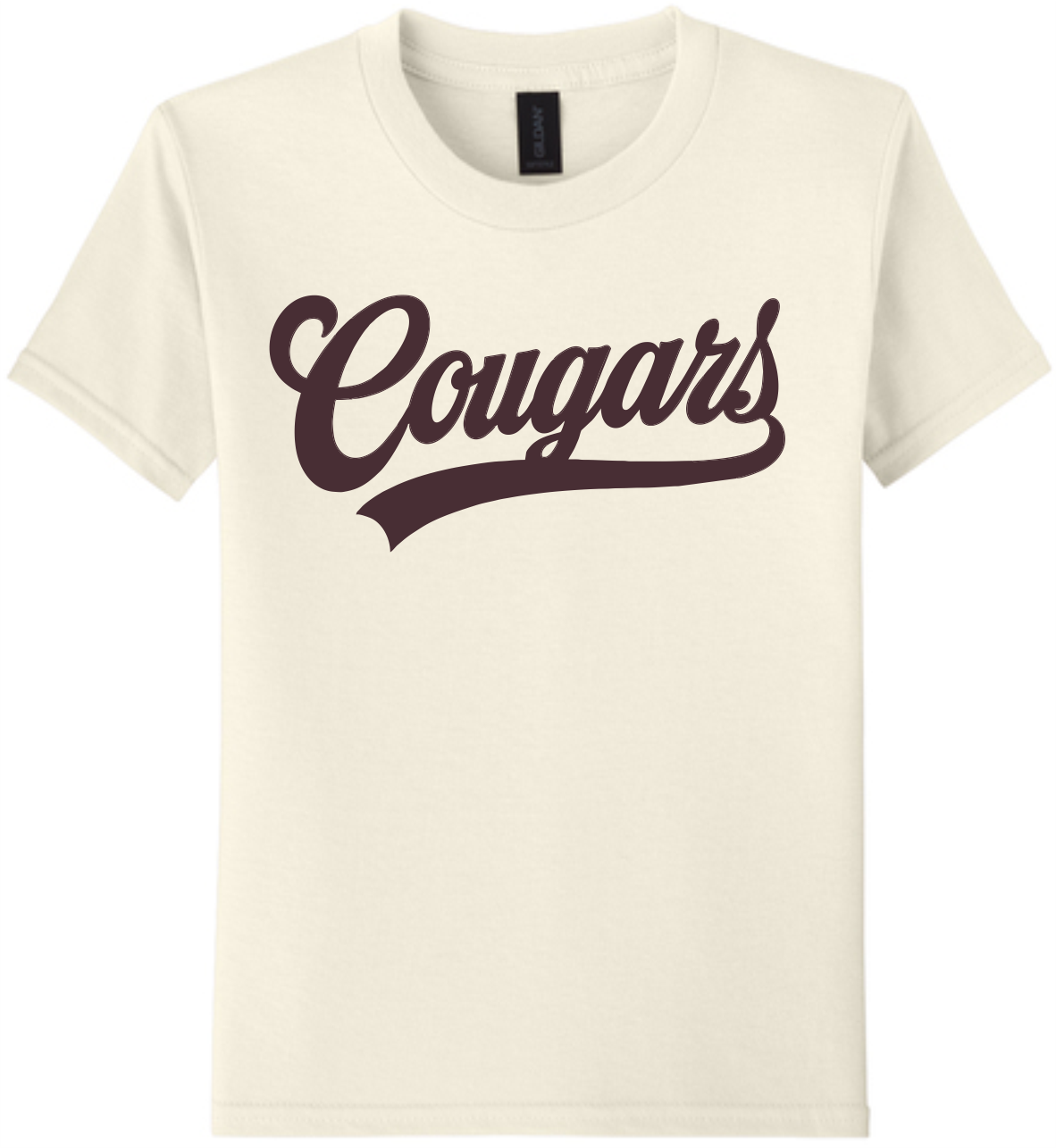 CAMPBELL COUGARS SCRIPT TEE - NATURAL