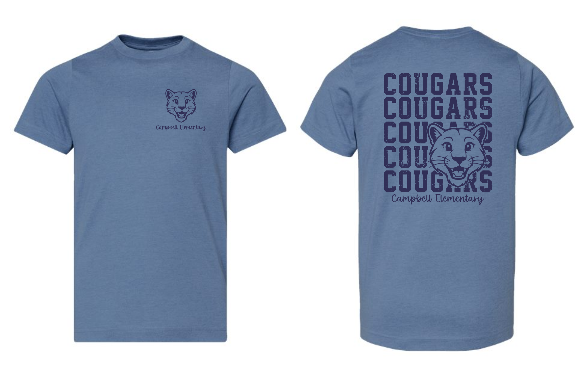 CAMPBELL COUGAR SPIRIT TEE - INDIGO BLUE