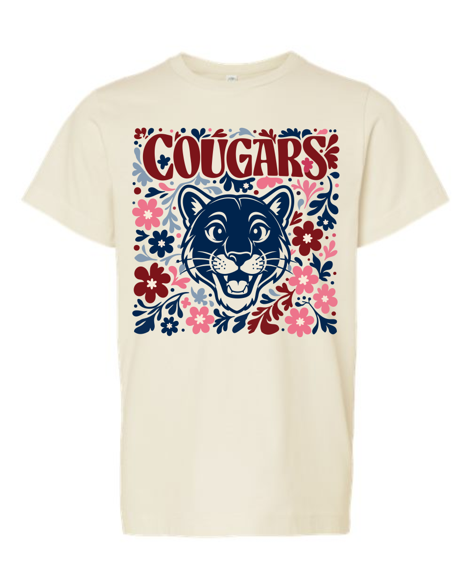 CAMPBELL BLOOMING COUGAR TEE - NATURAL