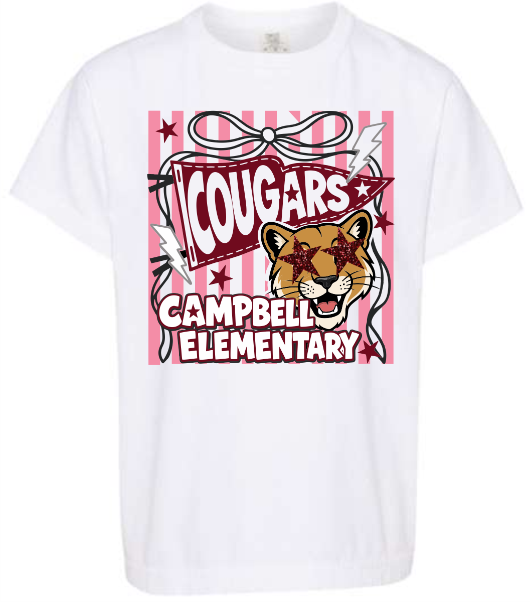 CAMPBELL COUGAR GLAM TEE - GLITTER