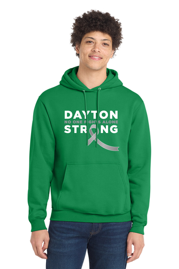 Front Dayton Strong Logo on Port & Co™ Core Fleece Pullover Hooded Sweatshirt