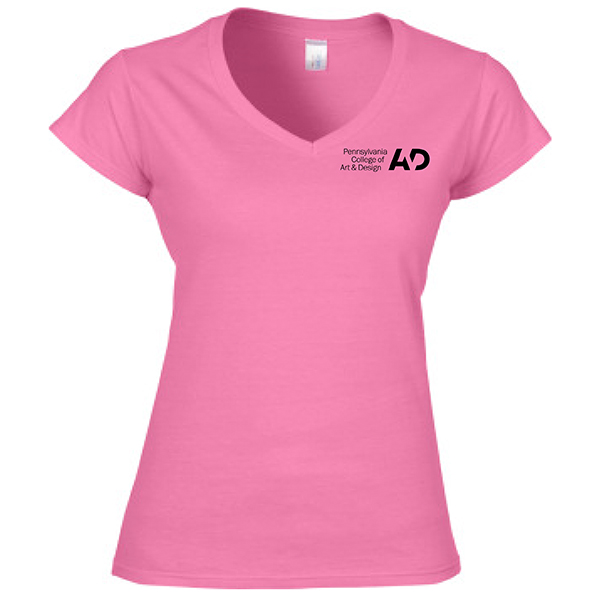 F. 64V00L - Ladies' Fitted Short Sleeve V-Neck Tee.