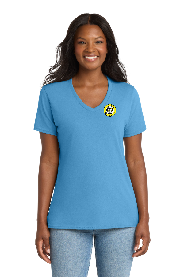 Short Sleeve Cotton V-Neck Tee Women's LPC54V