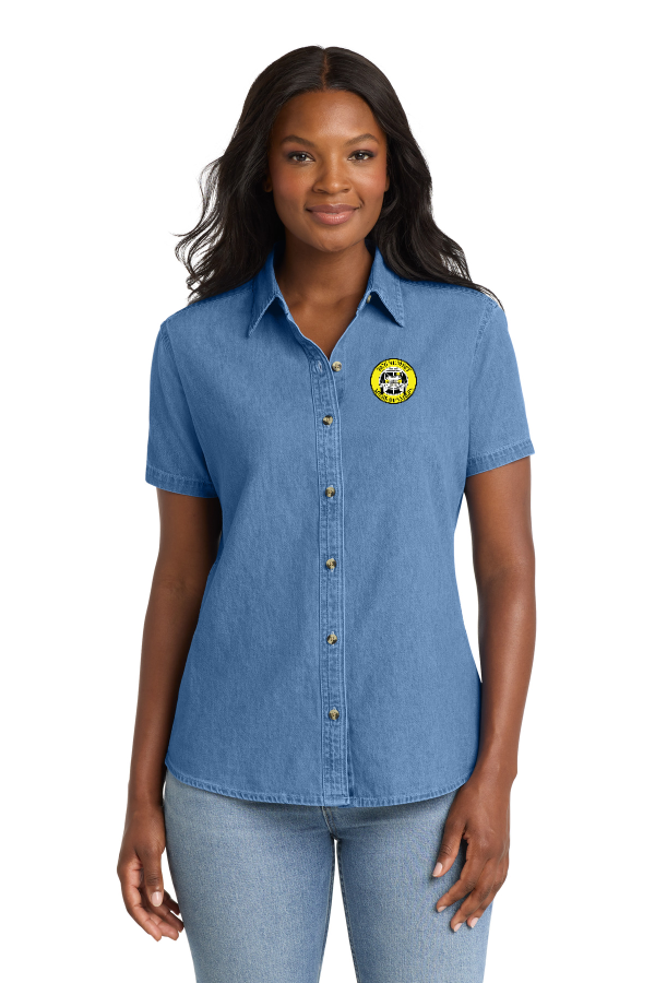 Women s Short Sleeve Denim Shirt LSP11