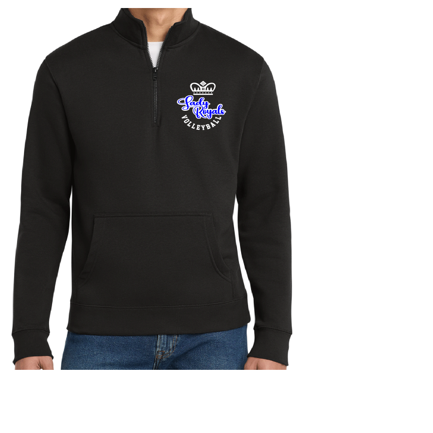 Fleece 1/4-Zip Pullover Sweatshirt with Embroidered logo.