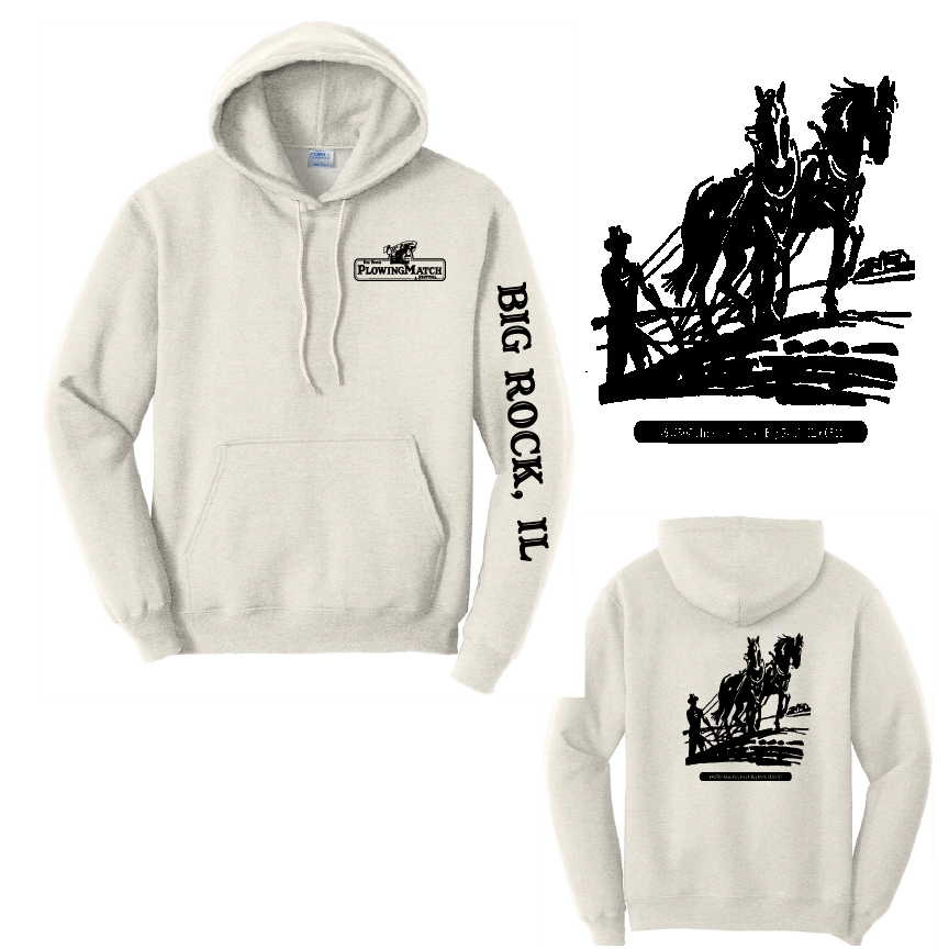 2025 Hooded Sweatshirt with three color options.