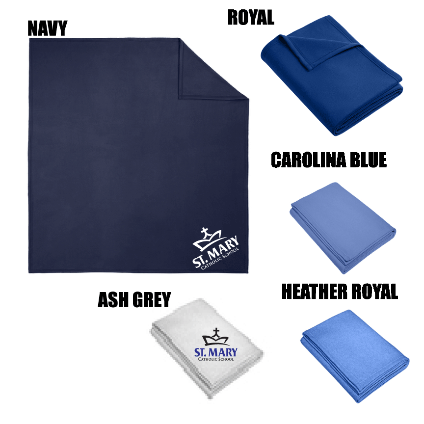 Fleece Sweatshirt Blanket with Logo embroidered on the corner - New Item!