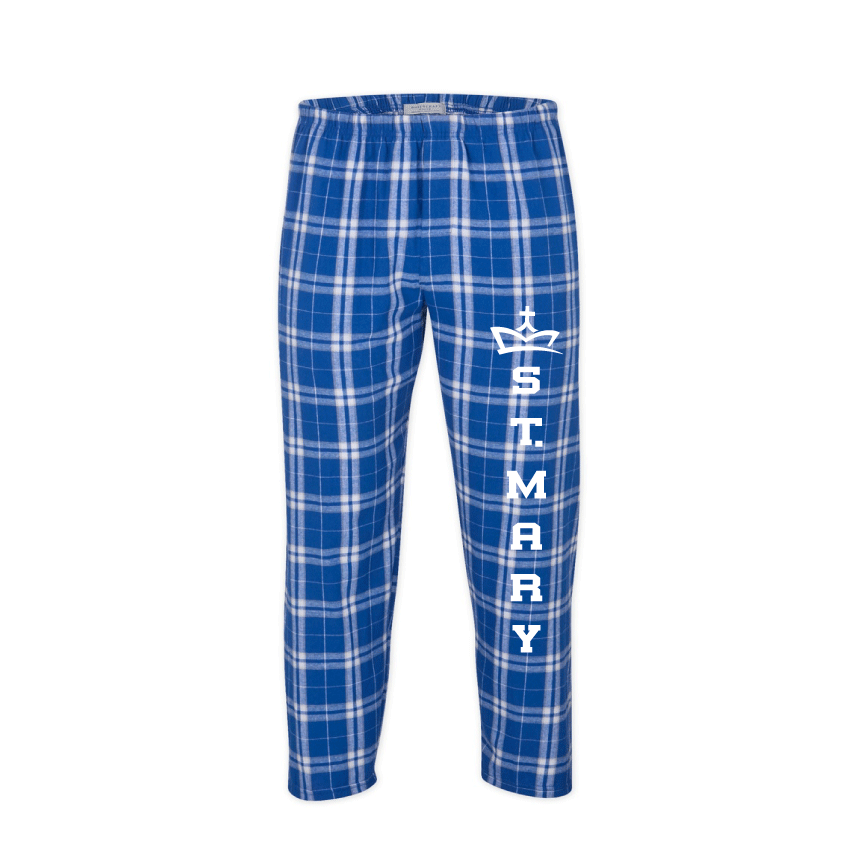 Flannel Plaid Pant with Large Logo down the leg.