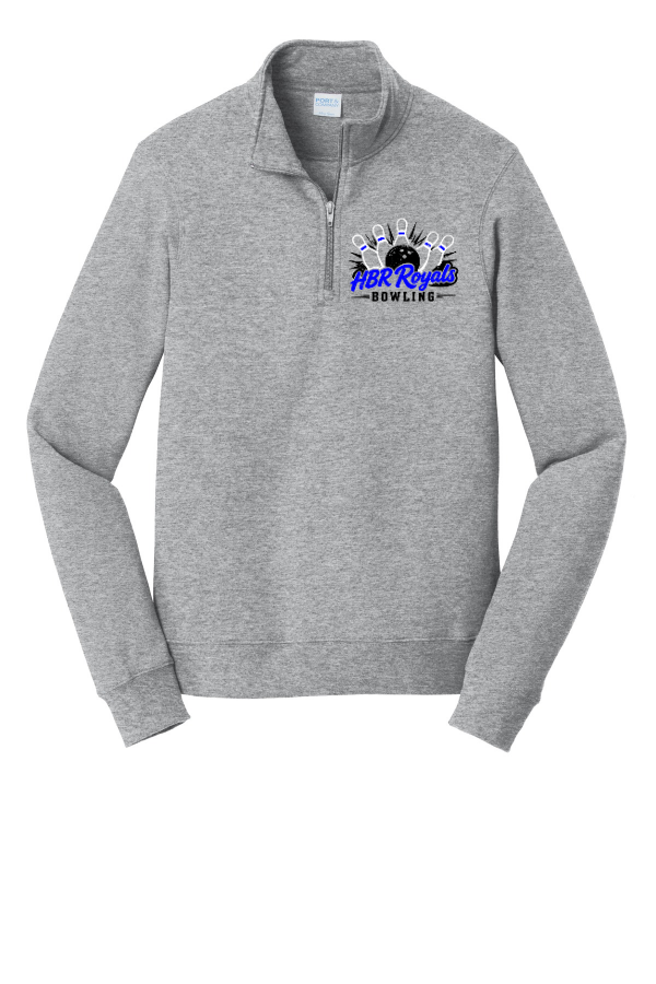Fan Favorite Fleece 1/4-Zip Pullover Sweatshirt with a left chest print and a back print
