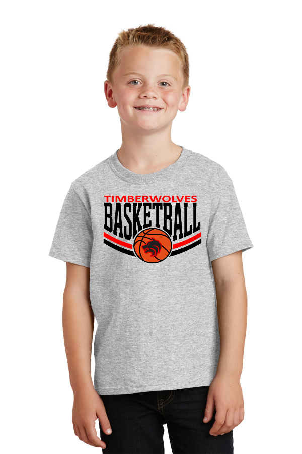 Color Basketball Logo on choice of color in both adult and youth sizes