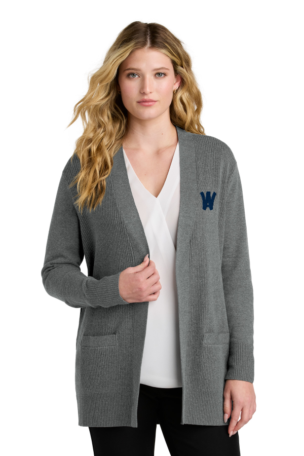 Womens Easy Care Open-Front Cardigan Sweater