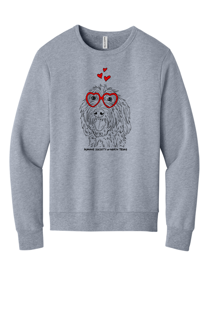 Doggy Love Glitter Crewneck Sweatshirt