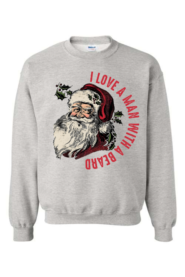 Man With A Beard Crewneck Sweatshirt