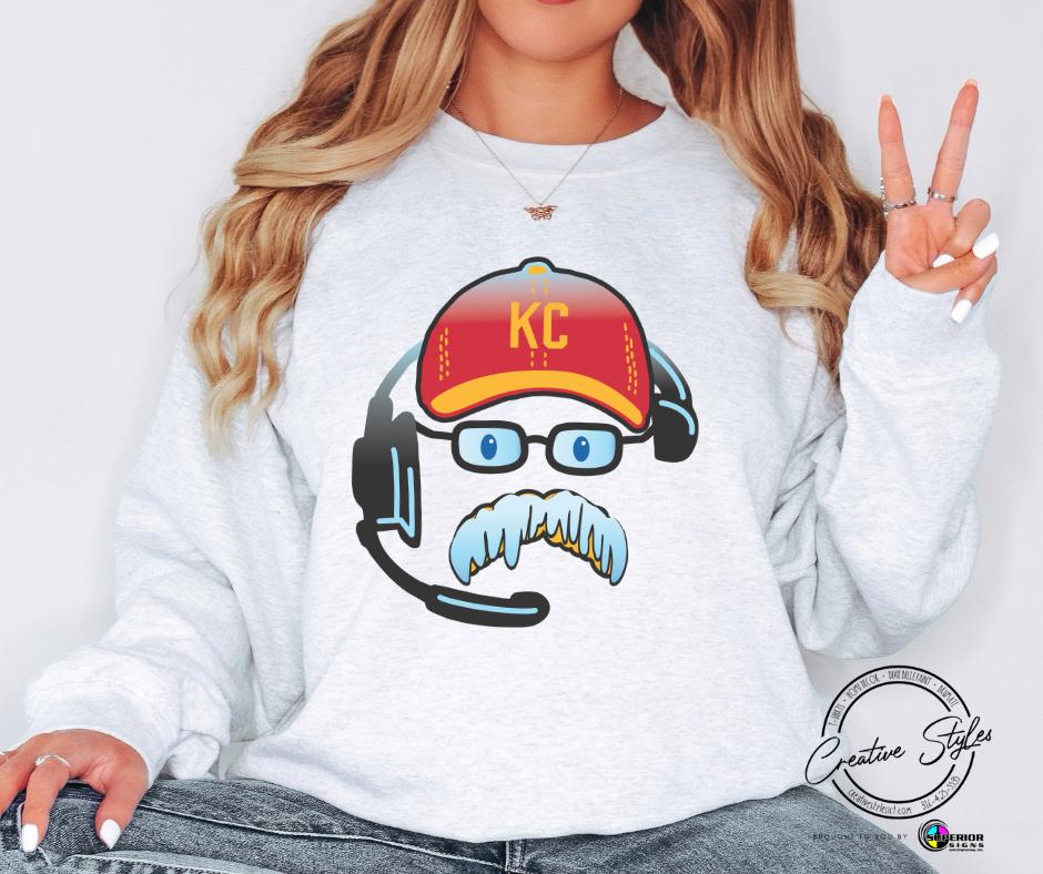 Frozen Mustache Crewneck Sweatshirt