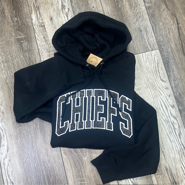 Chiefs Embroidered Glitter Hoodie
