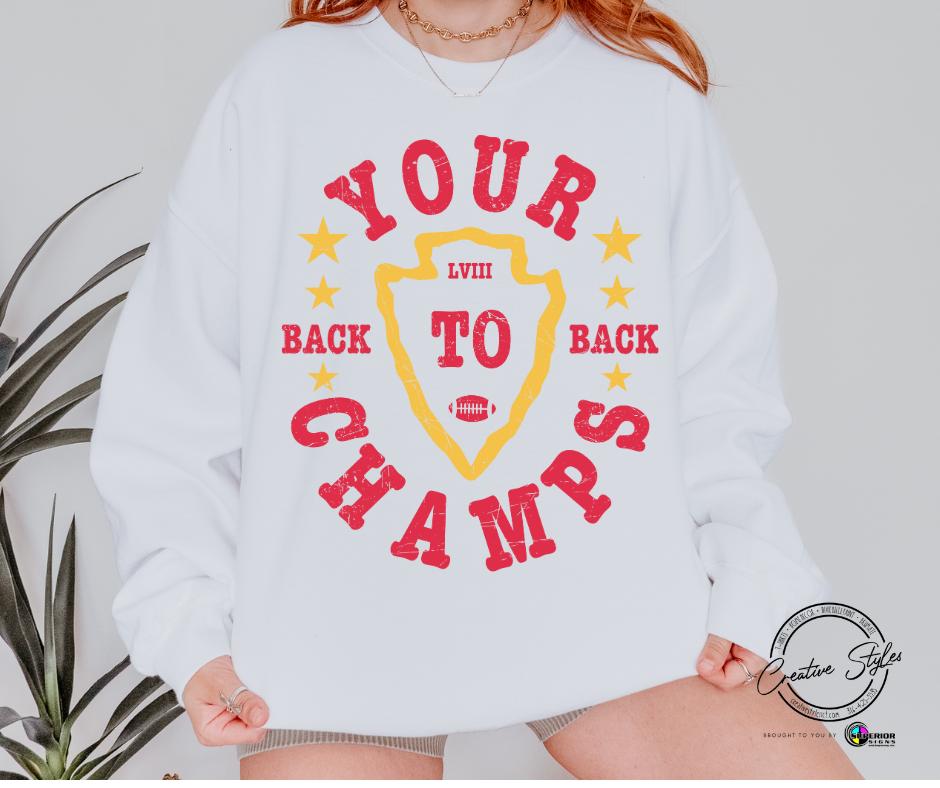 Your Back to Back Champs Crewneck Sweatshirt