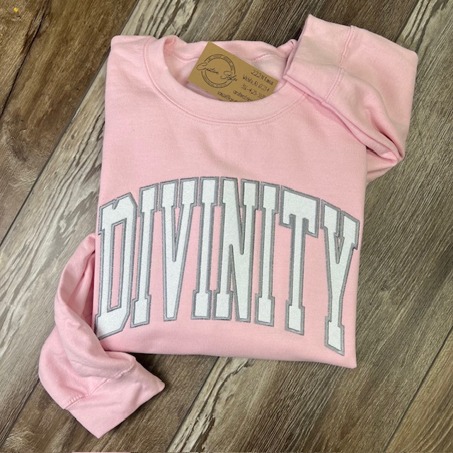 Divinity Embroidered Crewneck Sweatshirt