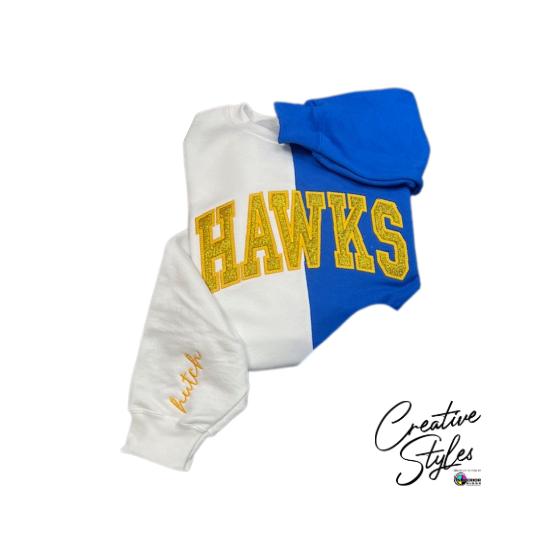 Hawks Embroidered Crewneck