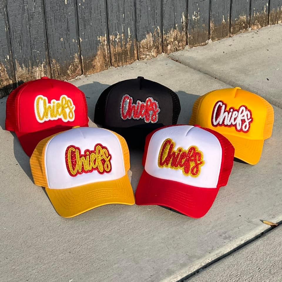 Chiefs Glitter Embroidered Foam Trucker Cap